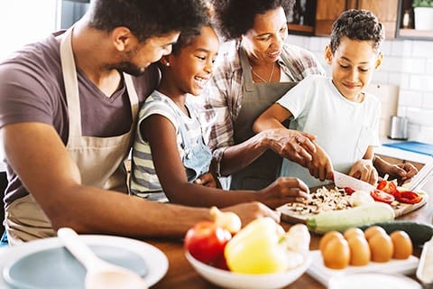 family cooking