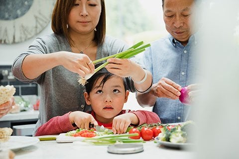 cooking together